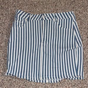 Striped blue and white skirt